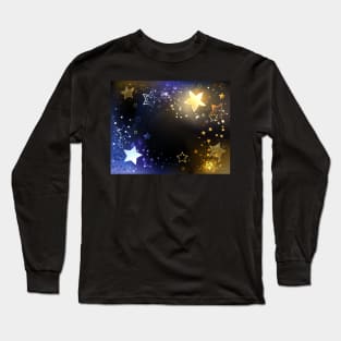 Abstract Space Background with Stars Long Sleeve T-Shirt